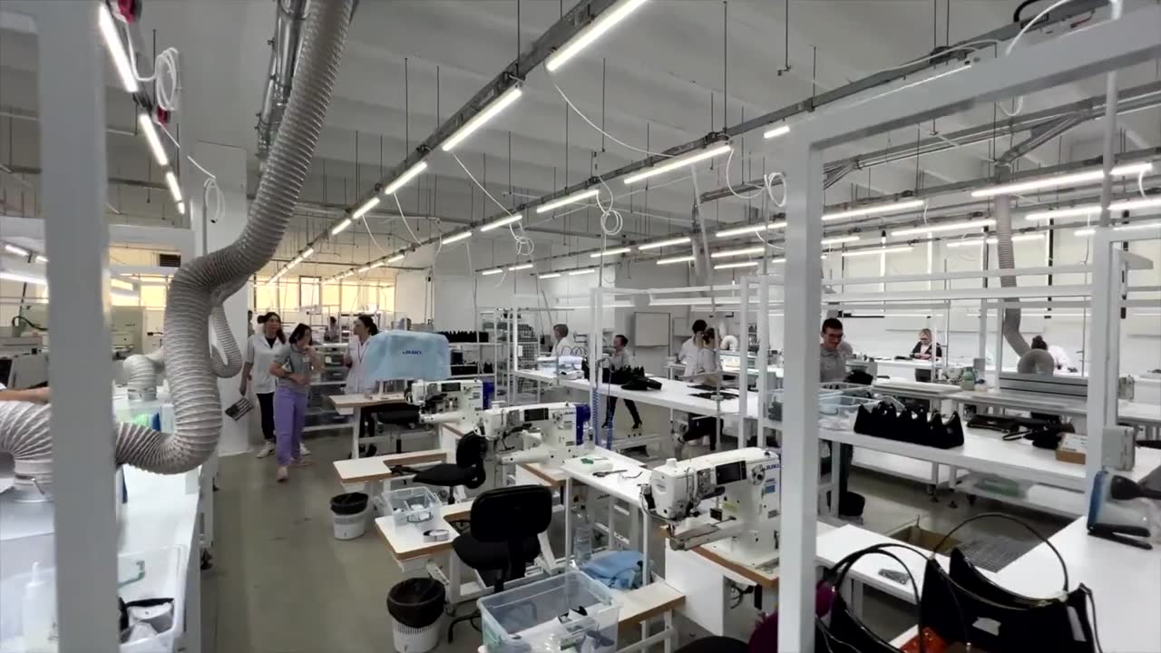 The production hall of DESA's factory in Poppi, Tuscany